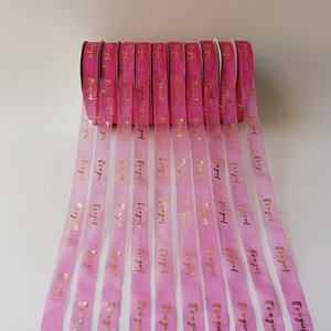 Ruban floral de la Saint-Valentin en mousseline de soie et polyester d'organza-Couleur unie et options imprimées pour l'emballage de cadeau - Product Image 6