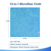 Serviette en microfibre tricotée à séchage rapide 30x30cm pour le nettoyage et le polissage des voitures et de la cuisine, multicolore, vente en gros
