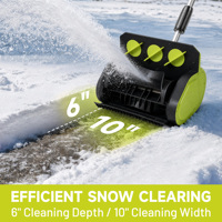Souffleuse à neige sans fil 1200W, 21V, pour cour, allée, trottoir, élimination de la neige, phares LED, tout-terrain, portée de 30 pieds
