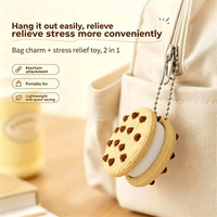Porte-clés anti-stress créatif imprimé en 3D, simulation de dessert, avec son de clavier, jouet de relaxation pour pendentif clicker mignon