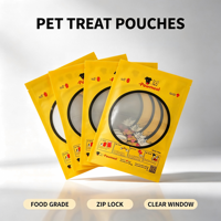 Sac en plastique laminé écologique de qualité alimentaire imprimé en héliogravure personnalisé avec fermeture thermoscellable pour l'emballage de friandises pour chiens et chats