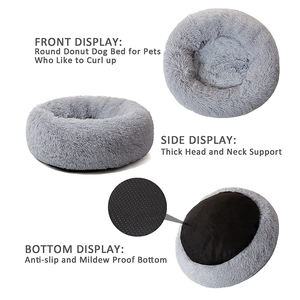 Ultra Soft Suppliers Benutzer definierte Soft Calming Pet Betten Indoor Cat Donut Betten Maschinen wasch bares Luxus-Hunde bett - Product Image 4
