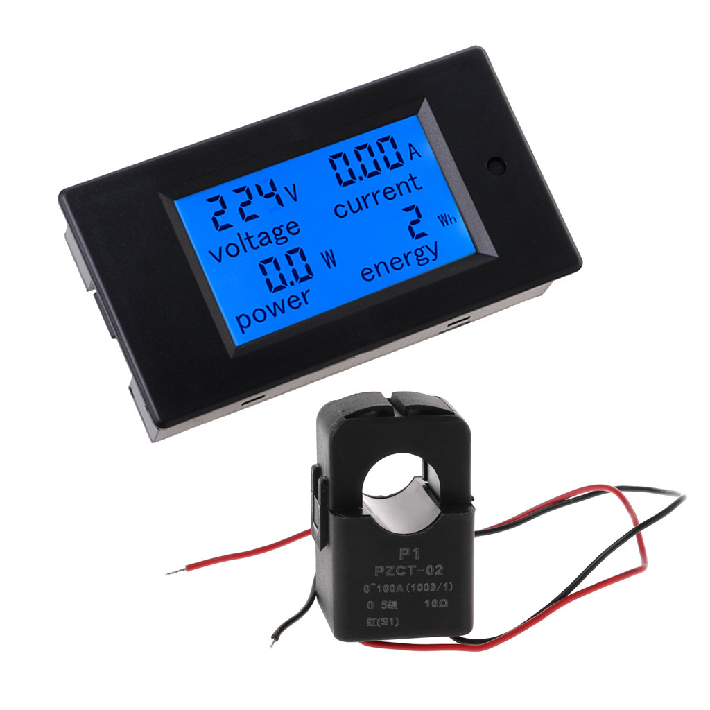PZEM-061 AC80-260V 100A  Voltage Current Watt Power Energy Meter With Open CT