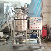 Homogénéisateur à fond sous vide de type mobile 200L Mélangeur d'émulsifiant Crème solaire Machine à fabriquer des crèmes cosmétiques