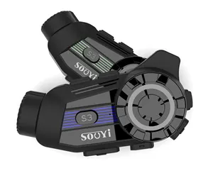 SOUYI מפעל 2K מצלמה אופנוע מקליט מהיר טעינת 2-רוכב אינטרקום אוזניות Bluetooth OEM קסדת מקליט Earset