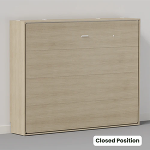 Letto a scomparsa a parete Twin XL salvaspazio con pannello a pistone a gas, telaio in acciaio e compensato, scrivania/ripiani opzionali, facile montaggio - Product Image 2