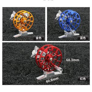Moulinet de pêche tout métal Fd50 à déclenchement frontal pour pêche sur glace, couleur bleue avec valve de purge - Product Image 4