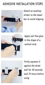 Cucina bagno a parete braccio a 3 strati pieghevole magnetico girevole altalena portasciugamani supporto per barra appendiabiti per <span class=keywords><strong>porta</strong></span> dell'armadio <span class=keywords><strong>da</strong></span> cucina - Product Image 6