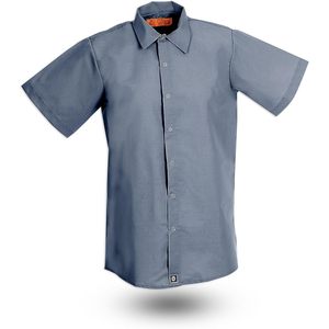 Camisa de Trabajo Personalizada para Hombre, Manga Corta con Broches, S16, Algodón, Uniforme Industrial - Product Image 1
