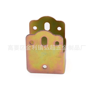 Furniture Hinge Iron 60x48x35mm Color Zinc Plating Surface Mount Support For <b>Bed</b> Frame - Product Image 4