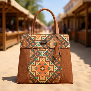 Bolso Tote de Yute Color Camel para Mujer, Marca Emiliana, Tamaño Mediano, con Cierre de Cremallera, para la Playa o Compras - Product Image 2