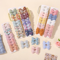 Ensemble de 10 pinces à cheveux en forme de nœud floral coréen faites à la main pour les petites filles, accessoires de coiffure de princesse, pinces à cheveux pour queue de cheval, bijoux cadeaux pour enfants