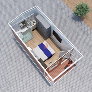 Maison en conteneur de luxe de 20 pieds 30 pieds 40 pieds Emballage plat préfabriqué en acier Chambre simple Prix bon marché pour l'appartement d'application en Malaisie - Product Image 5