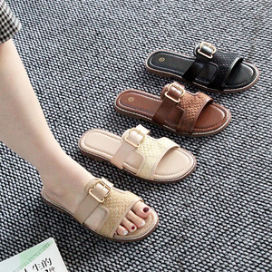 High-quality Fashionable <b>Summer</b> New Design Factory Direct Women's Flat Sandals <b>slippers</b> - Product Image 1