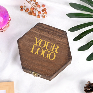 Caja de Regalo de Cristal Natural para Meditación con Logotipo Personalizado, Caja de Madera Curativa con Set de Piedras Crudas de los Siete Chakras - Product Image 3