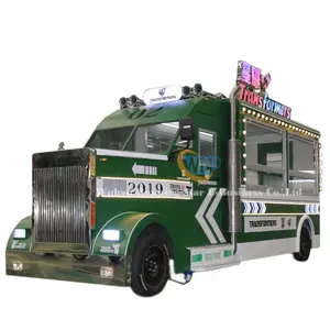 2019 WNP vendita calda blu di modo ristorazione camion per la vendita di concessione cibo camion fast food mobile da cucina rimorchio