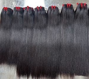 Cabello Virgen Vietnamita de Doble Trama, Extensiones de Cabello Natural Negro Remy, Sin Caída, Sin Enredos - Product Image 1