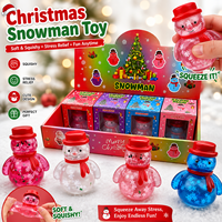 Jouet Squishy Bonhomme de Neige de Noël Mignon à Remontée Lente Anti-Stress, Jouet Fidget, Coffret Cadeau de Fêtes pour Enfants, Idéal pour Faveur de Fête, Vente en Gros