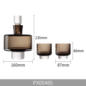 Juego de Vasos de Cristal Azul Tinta Ferland, Vasos Únicos Color Rojo Vino para Bodas - Product Image 5