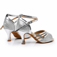 Zapatos de Baile Latino para Mujer, Zapatos de Baile Irlandés con Suela Suave para Interiores, Suela de Gamuza para Salsa y Tango, Tacones Altos con Punta Abierta para Baile de Salón