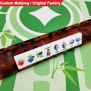 Juego de Fichas de Mahjong de Concha de Tortuga de Alta Calidad Personalizado de Fábrica, Fichas de Mahjong Americanas de Acrílico Hechas a Medida, Venta al por Mayor - Product Image 1