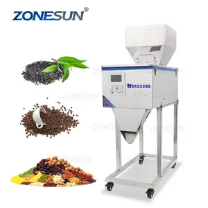 ZONESUN ZS-3000C Vibration Coffer Bean Tea Bag Sachet Powder Pouch Semi Automatic Racking Weighing Filling Machinery