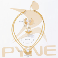 Creux en forme d'éventail noir blanc coquille pendentif collier boucles d'oreilles bague ensembles pour femmes filles or plaques ensemble de bijoux de luxe
