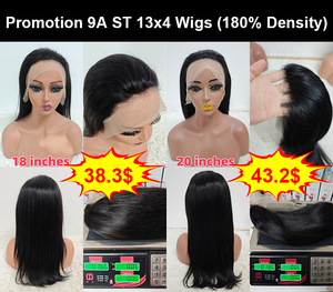 Promotion Letsfly 38,3$ 18 20 pouces Perruques Lace Frontal 13x4 Lisses et Ondulées 100% Cheveux Humains 180% 9A Cheveux Naturels Vente en Gros 180g - Product Image 6