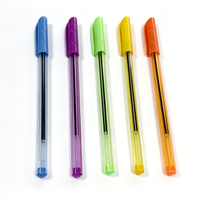 Stylo gel en plastique personnalisé, promotionnel, économique, écologique, durable, encre bleue 0,7 mm, emballé dans une boîte avec logo, fournitures scolaires et de bureau