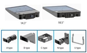 Road IP65 không thấm nước ngoài trời bãi đậu xe shoebox ánh sáng Pin cảm biến cực treo tường 100-500 Watt <span class=keywords><strong>LED</strong></span> ánh sáng đường phố - Product Image 5