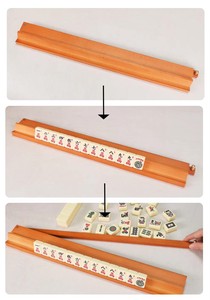 Eleshine Support de Mahjong Portable de Luxe Moderne en Bois Massif et Règle de Rangée, Règle de Cartes et Poussoir, pour 4 Joueurs, Durable, pour le Divertissement - Product Image 5