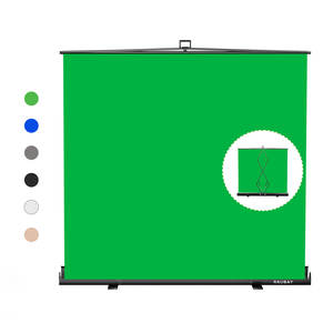 RAUBAY - Fondo de Pantalla Verde Plegable de 78.7 x 82.7 Pulgadas, Panel de Chroma Key Retráctil Portátil, Fondo Fotográfico - Product Image 1