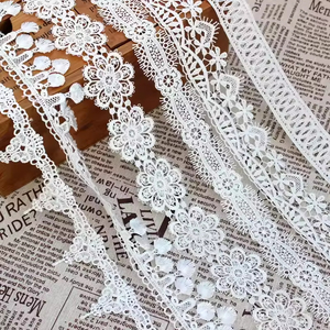 Zèle mariage coeur vérifier dentelle Teim mariée Crochet poitrine dentelle coupe broderie ourlet Kace garniture pétoncle Polyester lacets de chaussures - Product Image 1