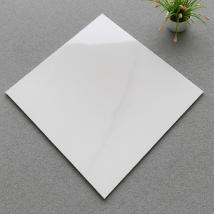 Bán buôn hiện đại 600*600 mét sứ gạch lát sàn đá kết cấu bóng gạch cho trong nhà ngoài trời Matte tráng men màu xám trắng phòng tắm — ảnh 1