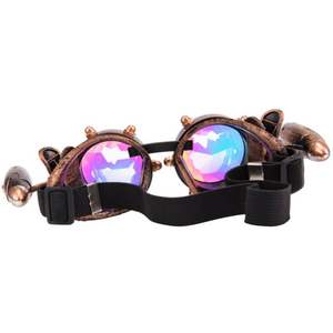 Gafas Steampunk Vintage con Luz LED, Gafas Caleidoscopio Coloridas, Logotipo Personalizado, Venta al Por Mayor, Nuevo y Popular - Product Image 5