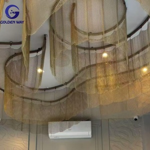 Sang trọng chất lượng cao kim loại lưới nước rèm cửa kim loại Ốp Thác chuỗi Rèm Cửa Nhà tường treo trang trí lưới - Product Image 2