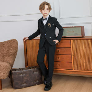 Wholesale Slim Fit <strong>Wedding</strong> <strong>Suit</strong> 3 Pieces Blazer+Pants+Vest Set Fashion Performance/Party Wear for <strong>Boys</strong> - Product Image 3