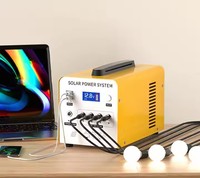 Generador de Energía Solar Portátil de 50w para Acampar al Aire Libre, Generador Solar con Bombillas, Gran Oferta