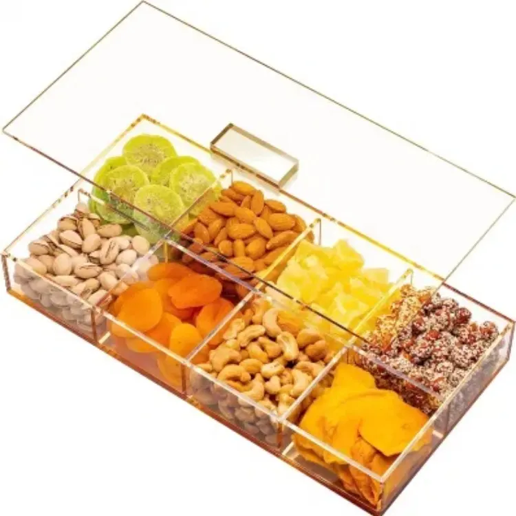 Dust Belt Cover Partition Waterproof Acrylic Candy And Display Rack Candy Gift Storage Box for Home Supermarket Gift