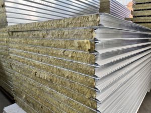 Panel sándwich de lana de roca de acero de Color, <span class=keywords><strong>aislamiento</strong></span> <span class=keywords><strong>térmico</strong></span> de alta calidad, para pared, precio, Panel de pared para sándwich Exterior - Product Image 4