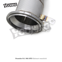 Tuyau d'échappement droit en acier inoxydable de longueur égale pour Porsche 911 992 GT3 4.0 2017-2023