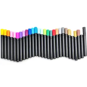 24 Colors Eco Friendly Waterproof Extra-Fine Tip Acrylic Pens Paint Marker