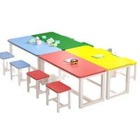 Escritorio Infantil de Acero y Madera con Descuento, Mesa de Estudio Personalizable en Tamaño, Color y Material para Jardín de Niños y Primaria, para Dibujo, Actividades y Entrenamiento