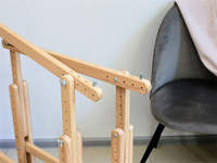 Matériel de broderie et cadeaux : Table de broderie carrée simple pour grand cadre de tapisserie, cadre en bois Tambour Slate et chevilles