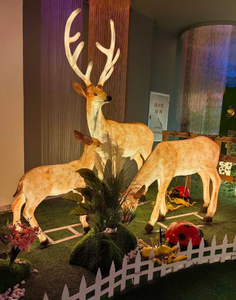 Lámpara LED con Forma de Ciervo, Impermeable IP65, para Jardín, Césped, Decoraciones de Año Nuevo, Navidad, Exterior, de Resina de Fibra de Vidrio - Product Image 1