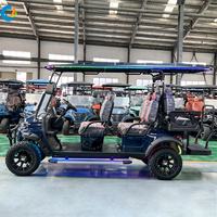 Voiturette de golf électrique Robetaa de style chinois, 48V, 4 roues, batterie au lithium, élégante, 6 places, certifiée CE