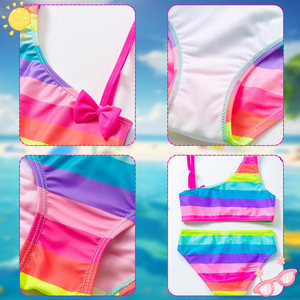 Conjunto de Traje de Baño de Dos Piezas de Poliéster con Estampado de Dibujos Animados para Niñas, Estilo Bruja, Moda de Playa de Verano, para 2-4 y 4-6 Años, Éxito de Ventas Transfronterizo - Product Image 6