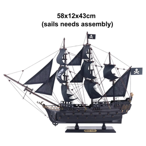 Nave pirata in legno modello pirata della vendetta della regina dei Caraibi Anne 26 ''Jack Sparrow Black Pearl Limited Flying Dutchman Ship - Product Image 6