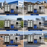 Installation de traitement d'eau saumâtre industrielle par osmose inverse (RO) de 3000 LPH montée sur châssis