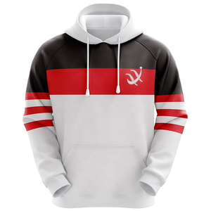 Sudadera con capucha de algodón multicolor para hombre de alta calidad con logotipo impreso bordado cuello polar de invierno - Product Image 1